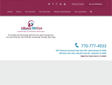 Tablet Screenshot of allianceobgyn.com